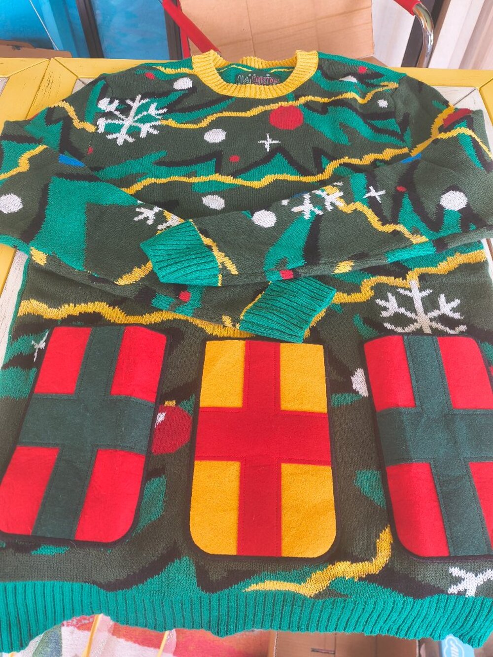 Men's or gender-neutral large Christmas Ugly sweater